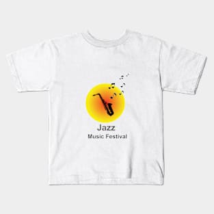 Saxophone used in jazz music Kids T-Shirt